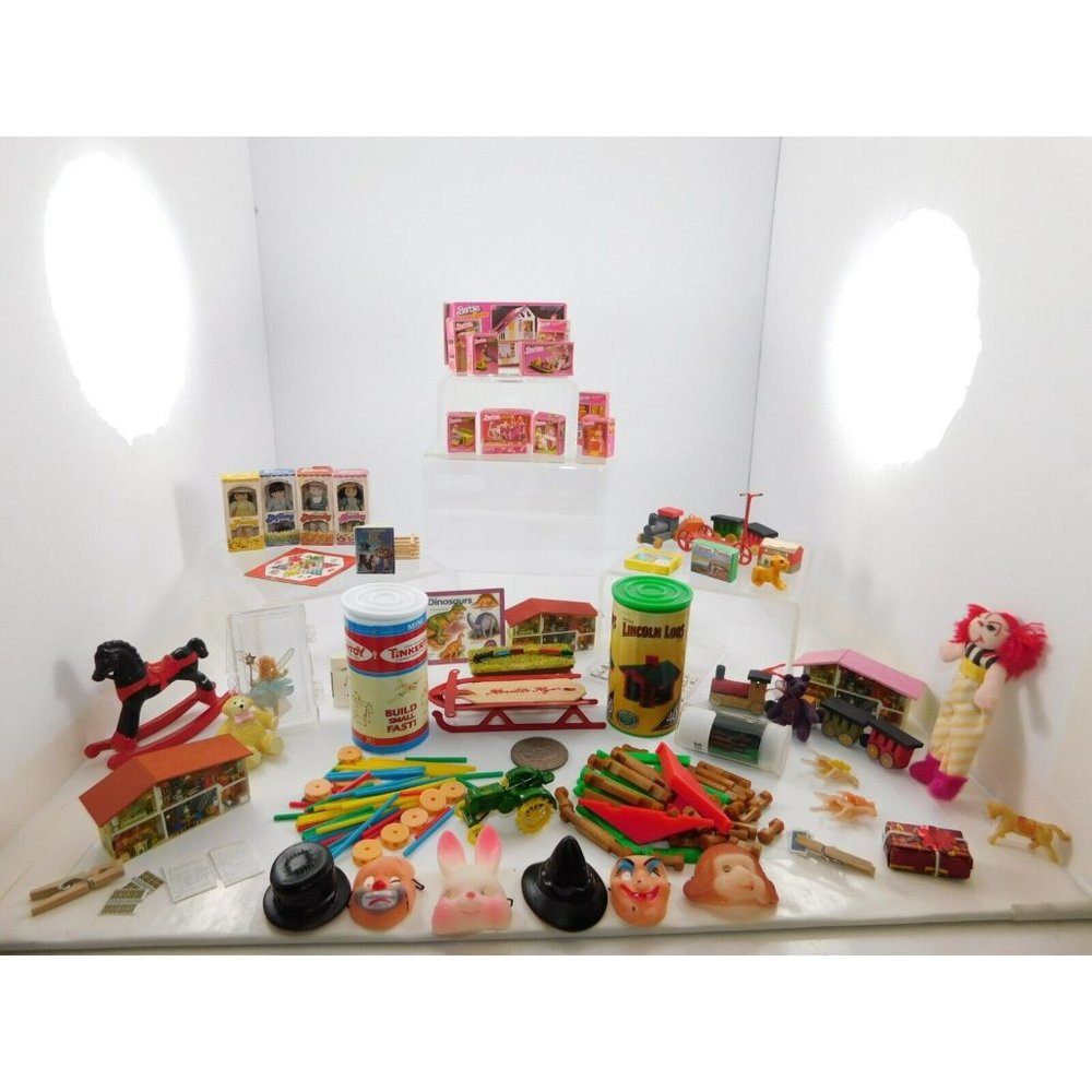 50/1698 Large lot of Miniature Games and Toys 1 :12 scale includes Barbie
